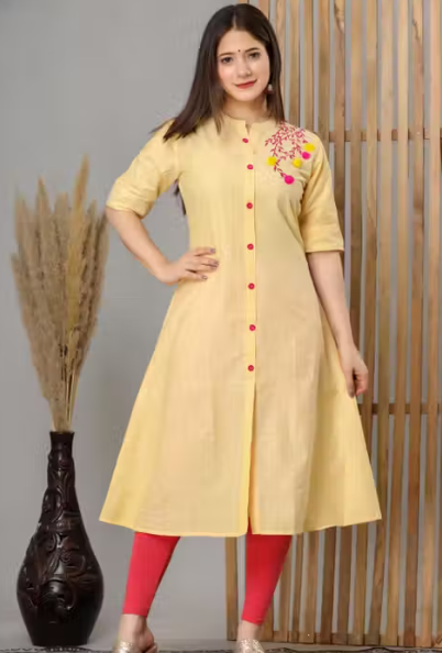 Women's Solid Flared Kurti