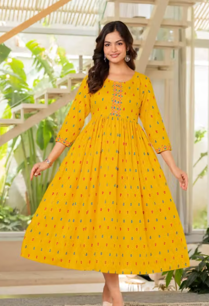 Women's Embroidered Empire Line Kurti