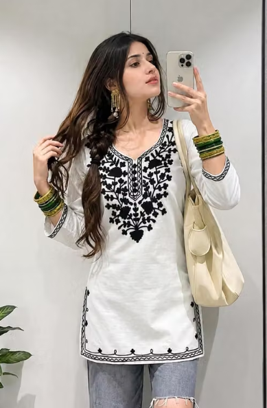 Women's Striped Short Kurti