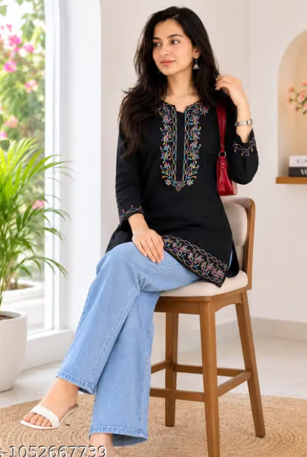 Women's Checked Short Kurti