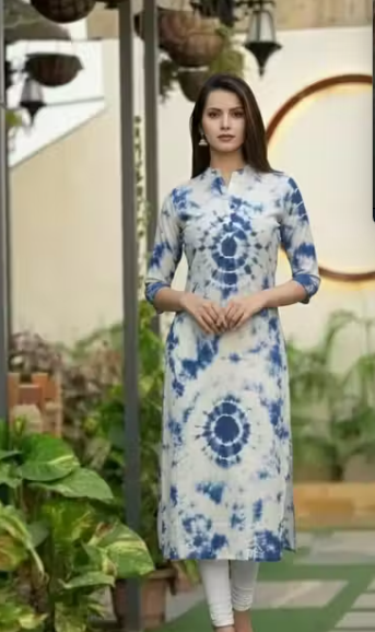 Women's Striped High-Low Kurti
