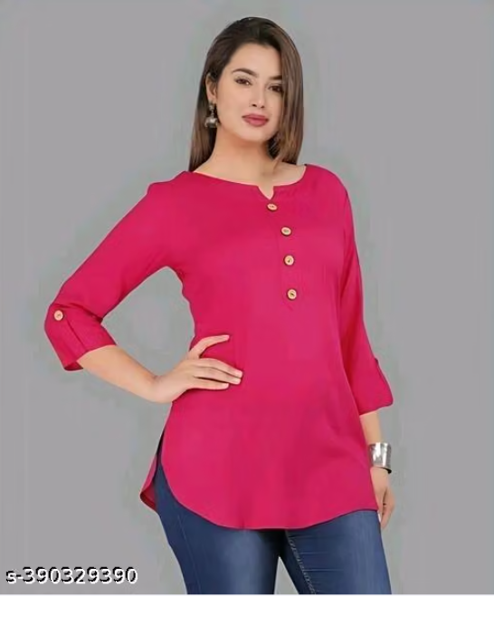 Women's Checked High-Low Kurti