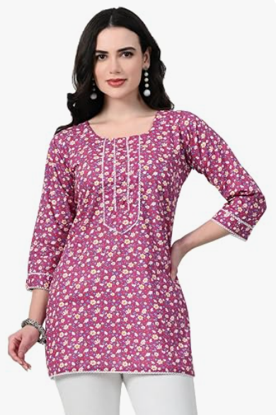 Women's Minimal Round Hem Kurti