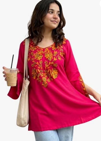Women's Contemporary Chinese Collar Kurti