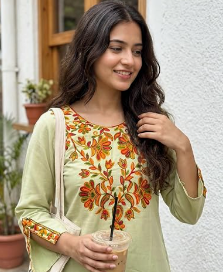 Women's Contemporary Handkerchief Hem Kurti