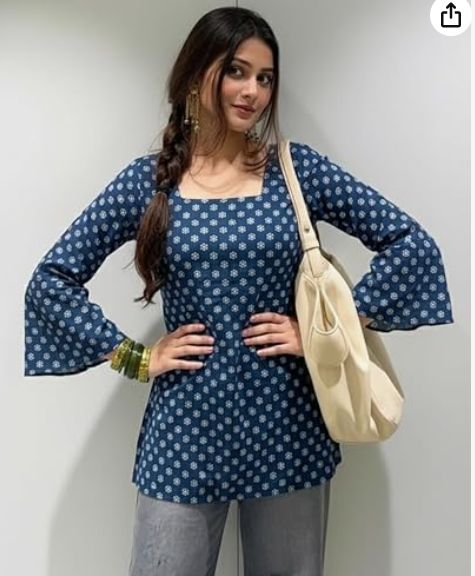 Women's Elegant Overlap Kurti