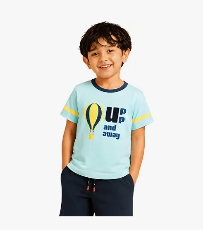 Boys' Printed Half Sleeve Shirt