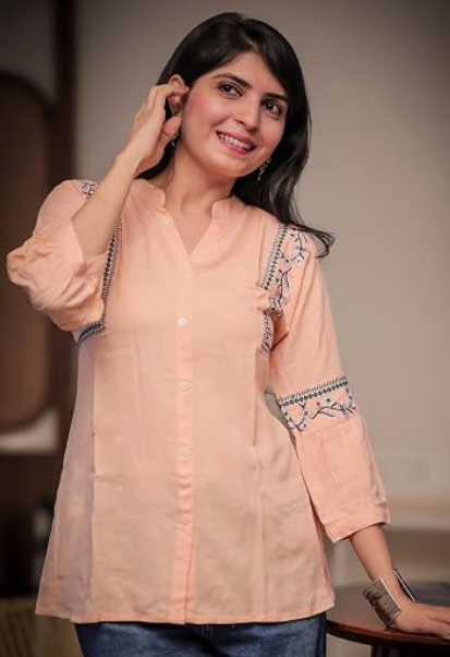 Women's Chic Chinese Collar Kurti