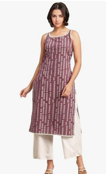 Women's Chic Round Hem Kurti