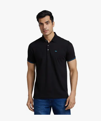 Men's Classic Ribbed Polo T-Shirt