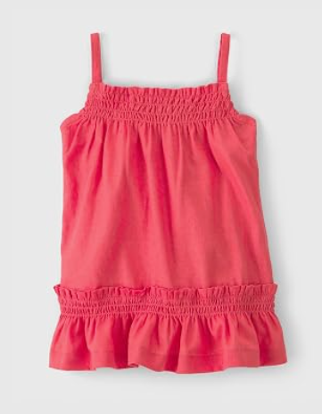 Girls' Solid Pinafore Dress