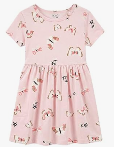 Girls' Printed Pinafore Dress