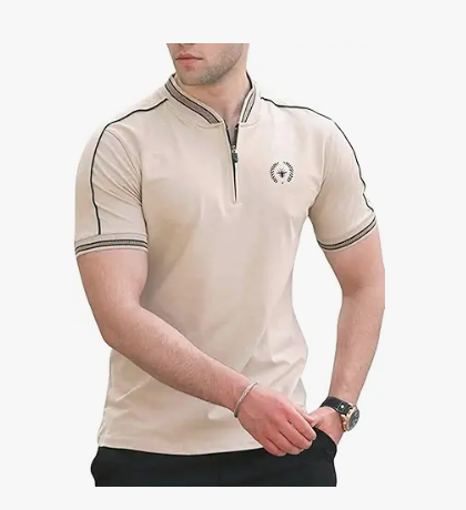 Men's Printed Polo Collar T-Shirt
