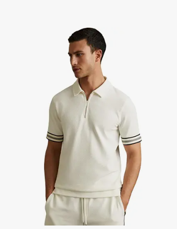 Men's Solid Polo Collar T-Shirt