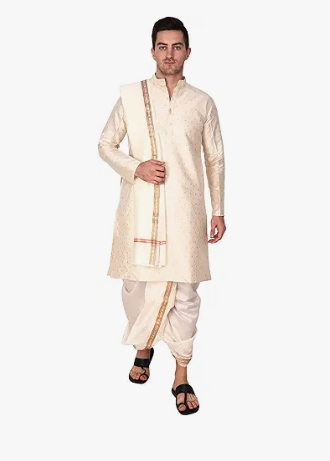Men's Simple Dhoti Kurta Set