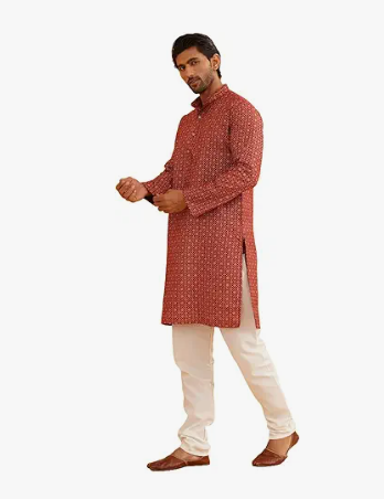 Men's Simple Achkan Set