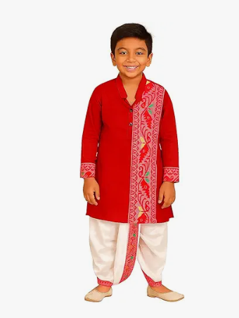 Boys' Simple Dhoti Set